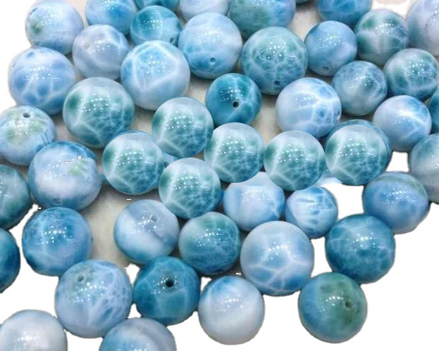 Đá quý hình tròn Cabbon tròn chính hãng Larimar 29