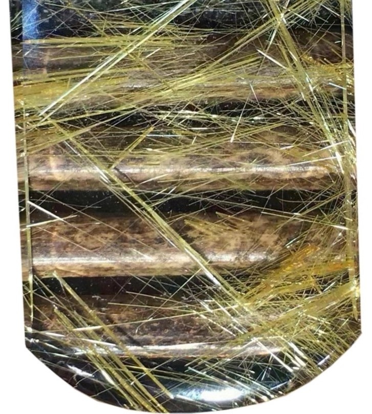 Hágæða Heildverslun Natural Crystal Yellow Rutilated Quartz Tower for Skreyting 35