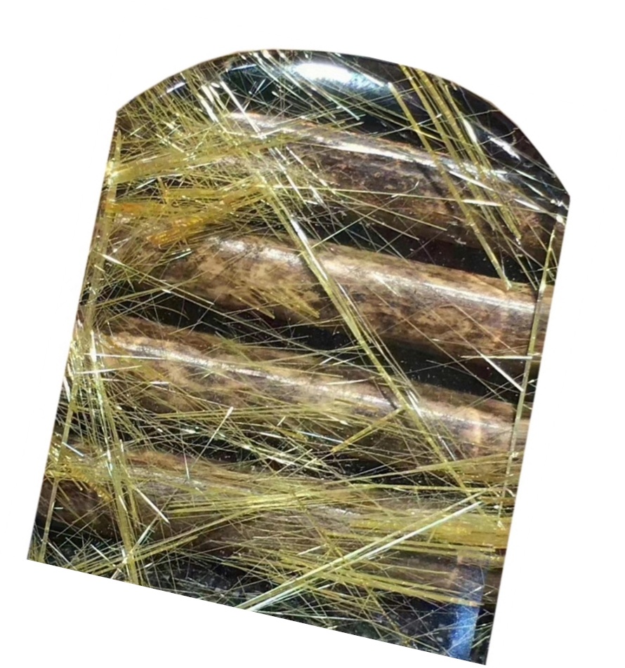 Hágæða Heildverslun Natural Crystal Yellow Rutilated Quartz Tower for Skreyting 39