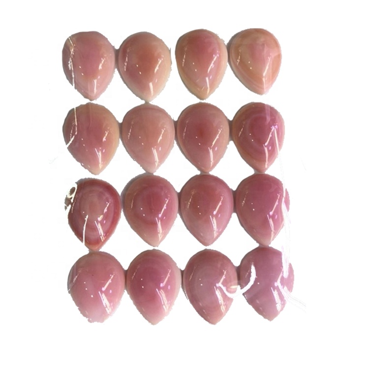 Yakasikwa Mhando dzakasiyana-siyana pink shell cabhochons pink mambokadzi conch shell teardrop cabs 35