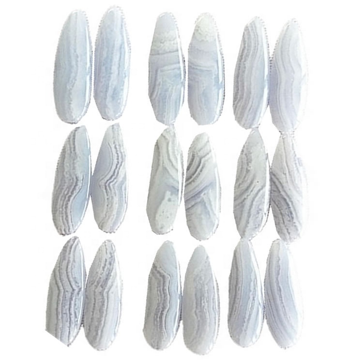 Природни агат Лево и десни подударање пад воде Склапање глатког полирања ГЕМСТОНЕ Велепродаја и малопродаја 32