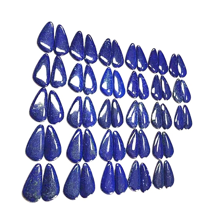 Natural Lapis kuruboshwe uye kurudyi mechi oblique triangle polising gemstone awlesale uye retail 30