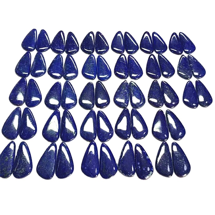 Natural Lapis kuruboshwe uye kurudyi mechi oblique triangle polising gemstone awlesale uye retail 34