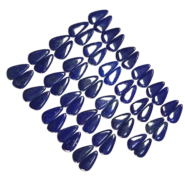 Natural Lapis kuruboshwe uye kurudyi mechi oblique triangle polising gemstone awlesale uye retail 38