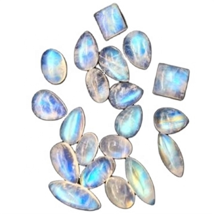 RAINBOW MOONSTONE FREEFORM CABOCHON GEMSTONE LOOSE GEMSTONE CABOOCHONS Ýmsir lögun og stærð 31