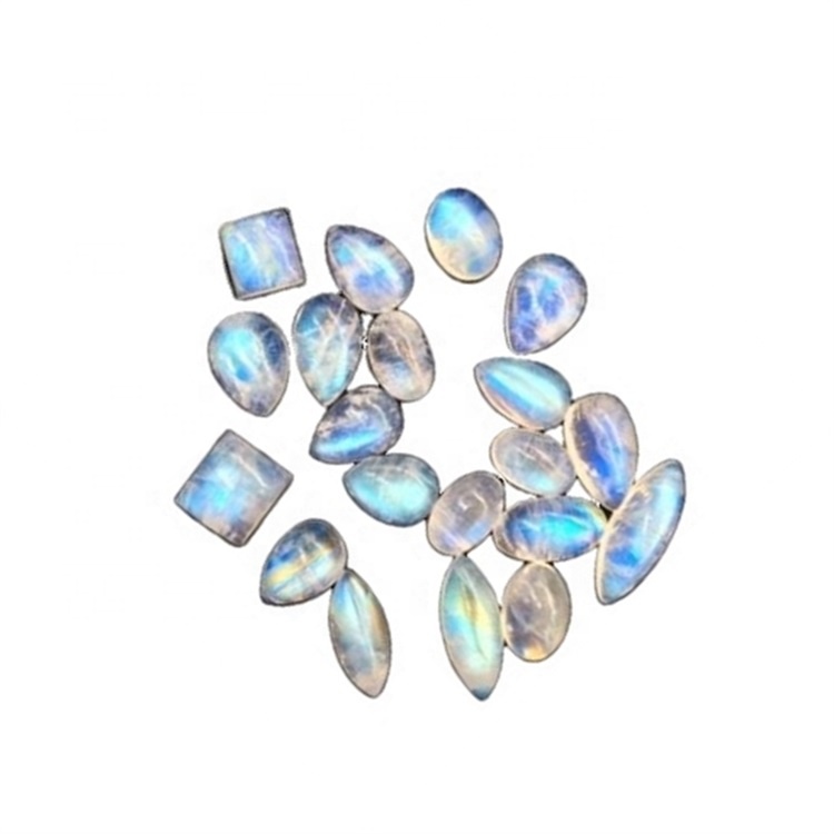 RAINBOW MOONSTONE FREEFORM CABOCHON GEMSTONE LOOSE GEMSTONE CABOOCHONS Ýmsir lögun og stærð 39