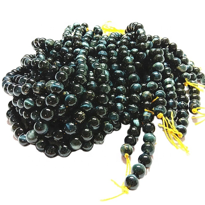 Prirodni bluetiger oči kamena okruglog oblika zrnaca Gemstone žice 38