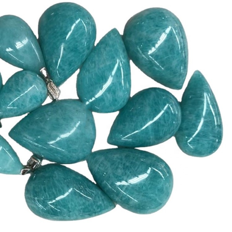 Мозамбик Амазонит Силвер Сет Гемстоне Привезак направи велепродаја 34