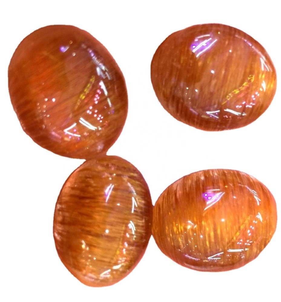 Natural Hightest Cobre Rutilated Round Round / Cush / Oval / Pear Forma Cabochão Faça por atacado 32