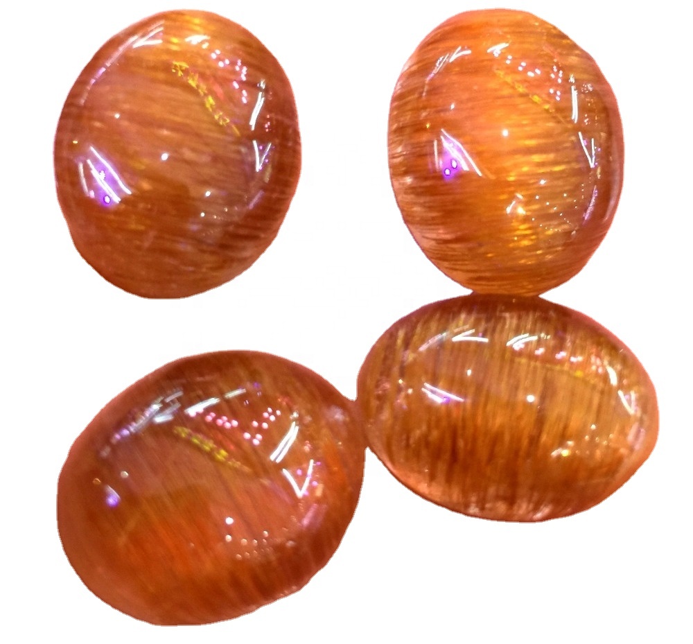 Natural Hightest Cobre Rutilated Round Round / Cush / Oval / Pear Forma Cabochão Faça por atacado 38