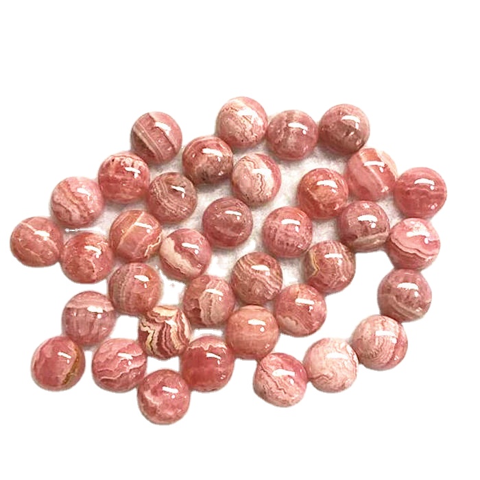 Pragtige ronde vorm pienk poleer en gladdelsteen natuurlike Rhodocrosite Edelsteen Cabochon Goeie pryse juweliersware hanger 34