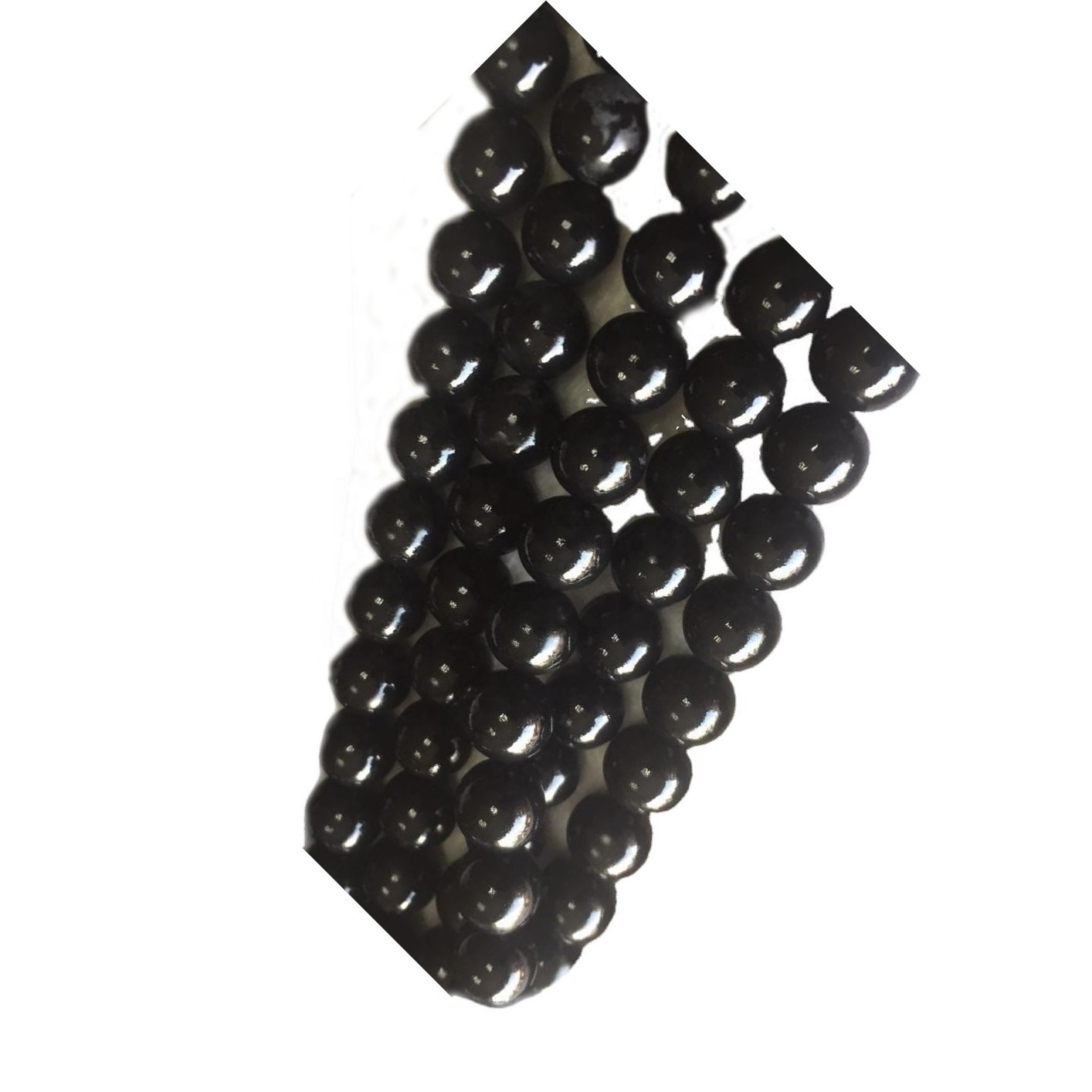 Cuentas de ágata negra de alta calidad piedras redondas de piedras preciosas naturales 31