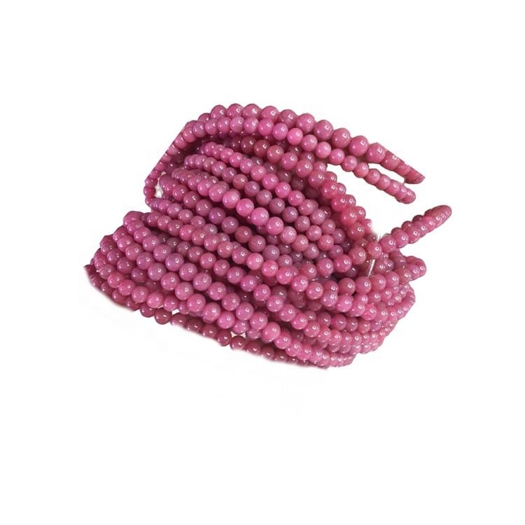 Bulk of Rhodonite Jasper Round Charm Beads for Necklace Fashion Fashion 36