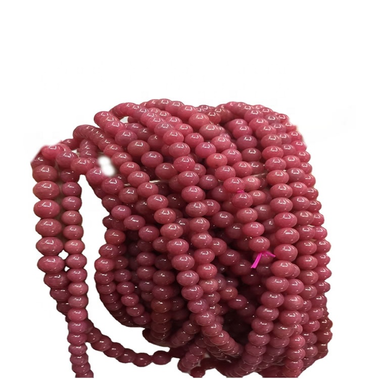 Bulk of Rhodonite Jasper Round Charm Beads for Necklace Fashion Fashion 38