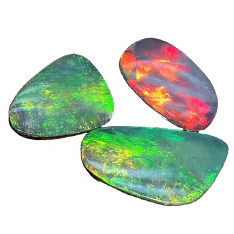 Kwaliteit Natuurlike groen rooi Ethiopiese Opaal Cabochon Met Multi Fire Los Edelsteen 39