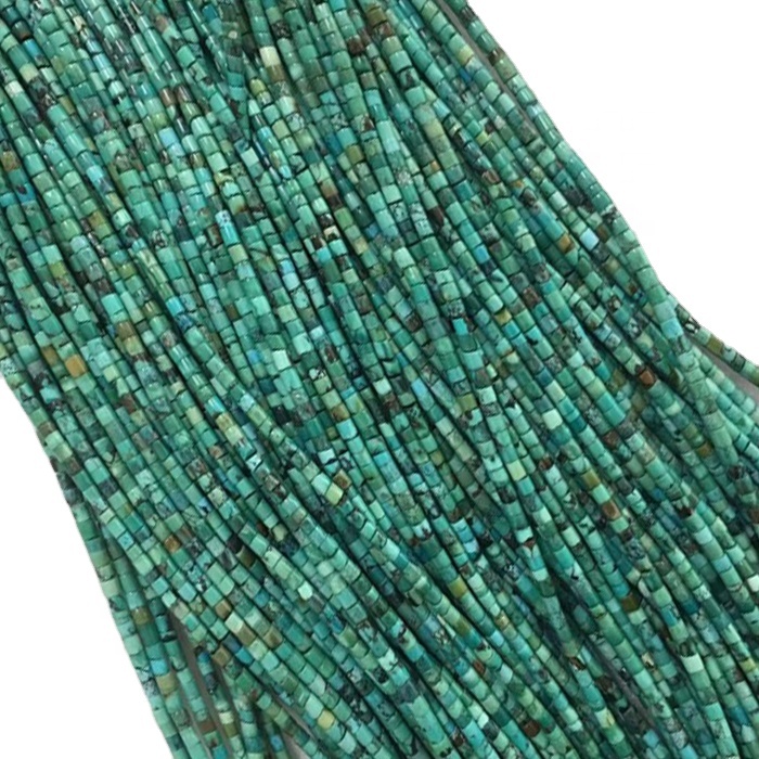 Зелене тиркизне перлице тиркизне хеисхи тиркизне цеви ГЕМСТОНЕ ГЛАВНИ КАМЕН 9