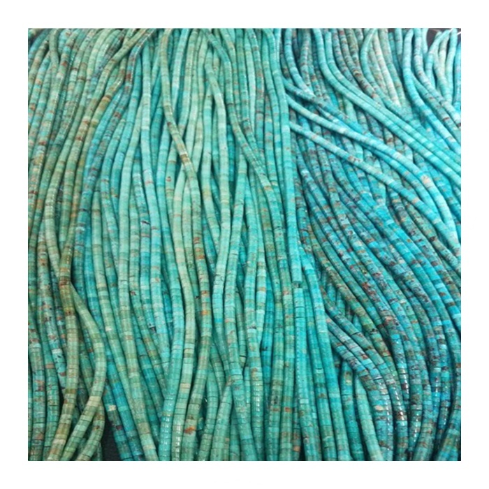 Зелене тиркизне перлице тиркизне хеисхи тиркизне цеви ГЕМСТОНЕ ГЛАВНИ КАМЕН 7