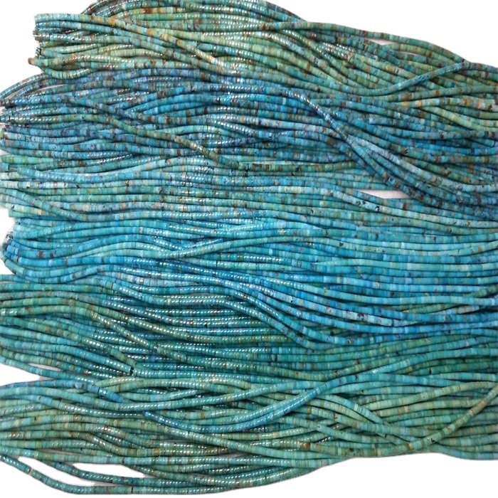 Зелене тиркизне перлице тиркизне хеисхи тиркизне цеви ГЕМСТОНЕ ГЛАВНИ КАМЕН 15