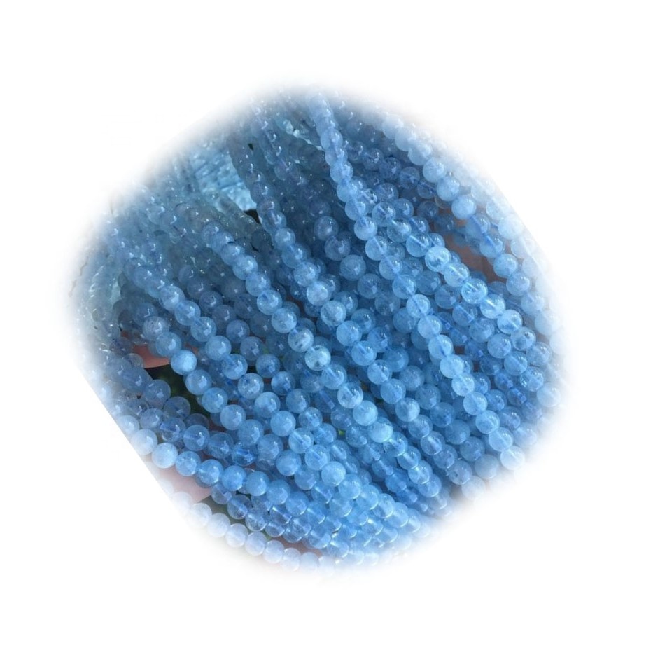 Milky Aquamarine Round Beads Hours Books 31