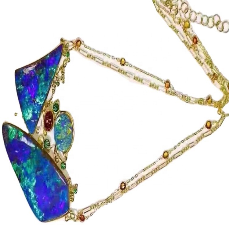 ഫാക്ടറി ഉയർന്ന നിലവാരമുള്ള ഒപാൽ പെൻഡന്റ് സിൽവർ നെക്ലേസ് 32