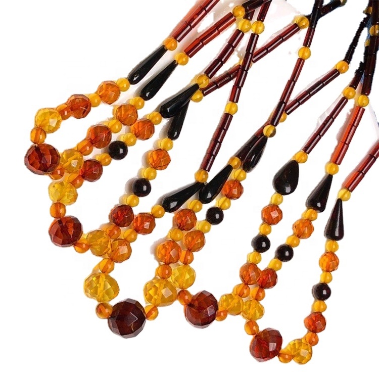 Сладък зъбен високо качество, кехлибар за зъби огърлица кехлибар огърлица бижута 34