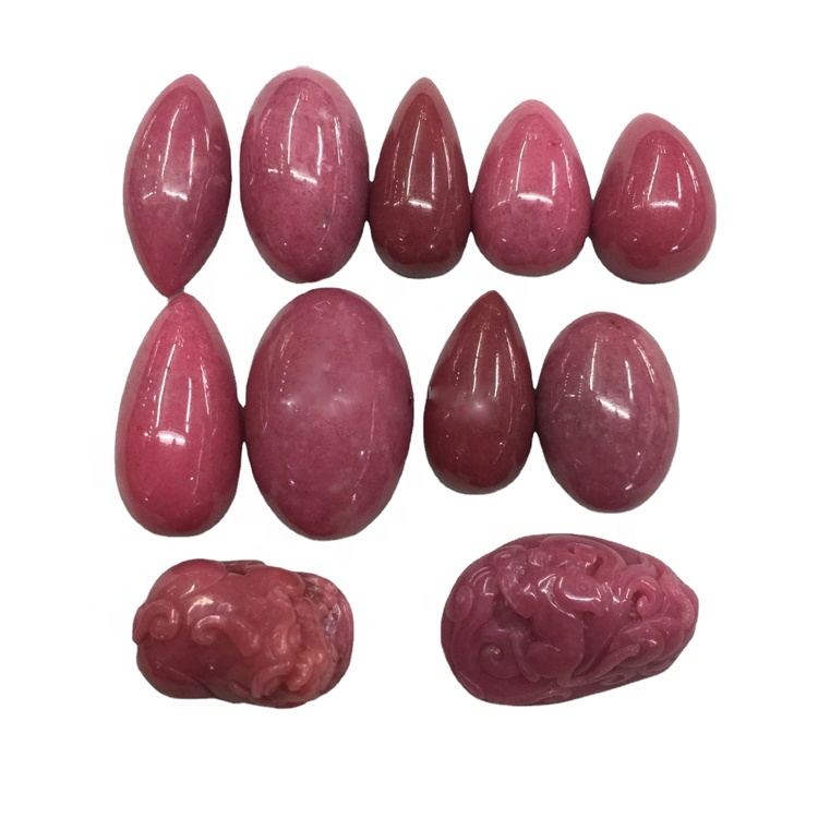 Watu abang rhodonite alami sing ukuran liat 7