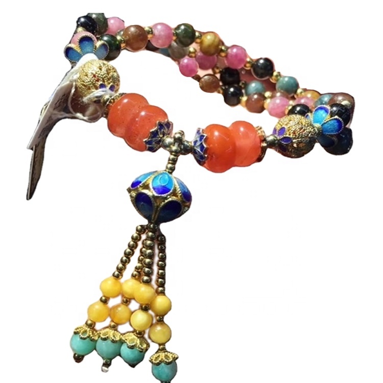 Agate Amber Amazonite Gemstone Hen Arian Cuff Bangle Breichled Gwneud Glain Cyfanwerthu Breichled Gemstone Handmade 30