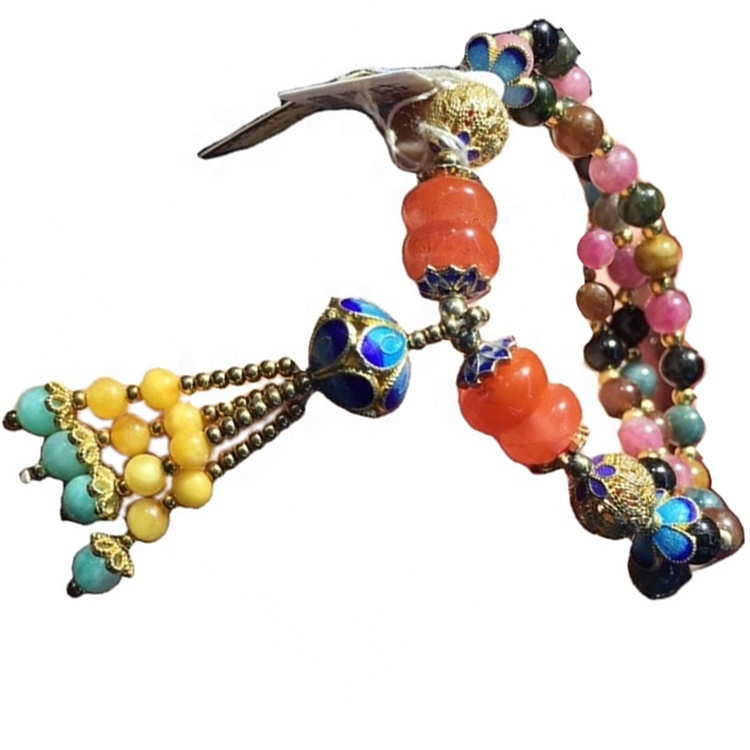 Agate Amber Amazonite Gemstone Hen Arian Cuff Bangle Breichled Gwneud Glain Cyfanwerthu Breichled Gemstone Handmade 32