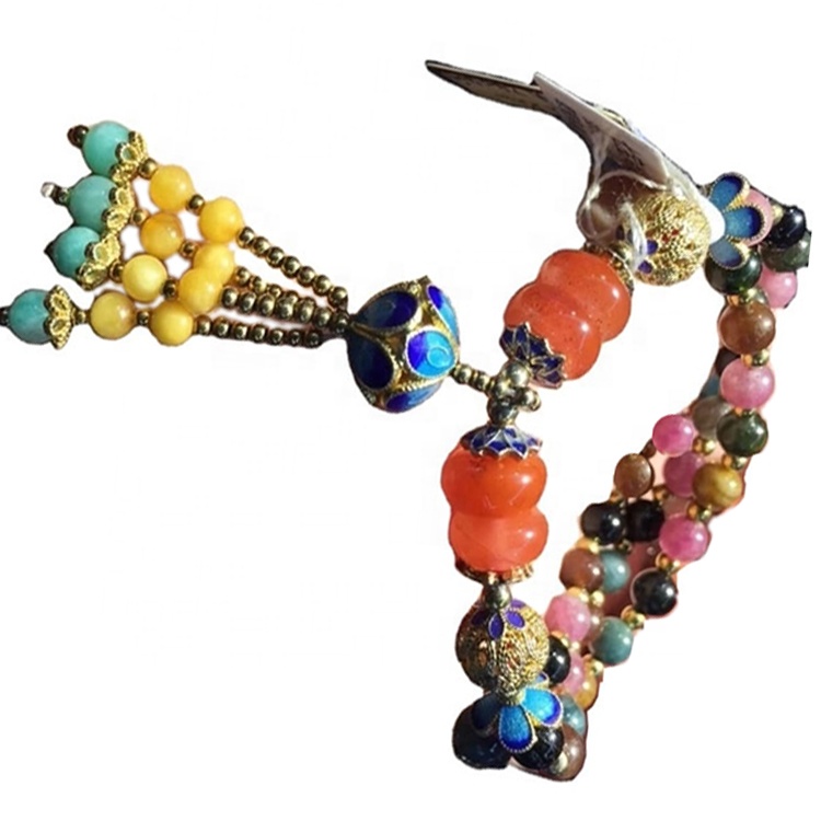 Agate Amber Amazonite Gemstone Hen Arian Cuff Bangle Breichled Gwneud Glain Cyfanwerthu Breichled Gemstone Handmade 34