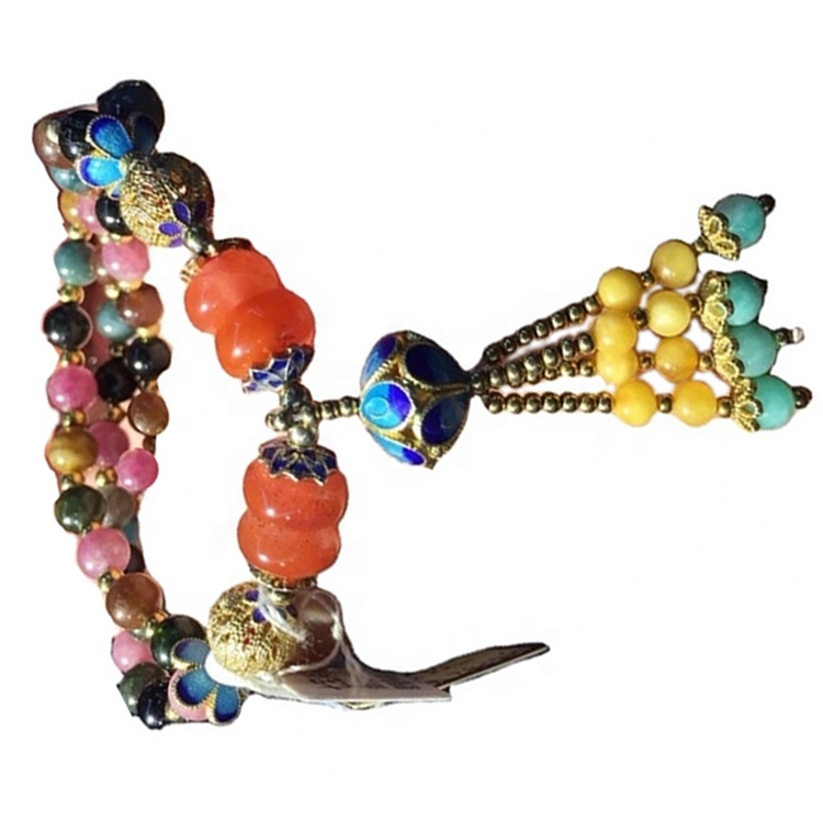 Agate Amber Amazonite Gemstone Hen Arian Cuff Bangle Breichled Gwneud Glain Cyfanwerthu Breichled Gemstone Handmade 38