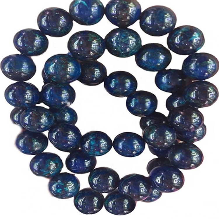 Chrysocolla Naturale Top Grade Gemstone 8 MM Turn Beads Stretch Bracelet 34