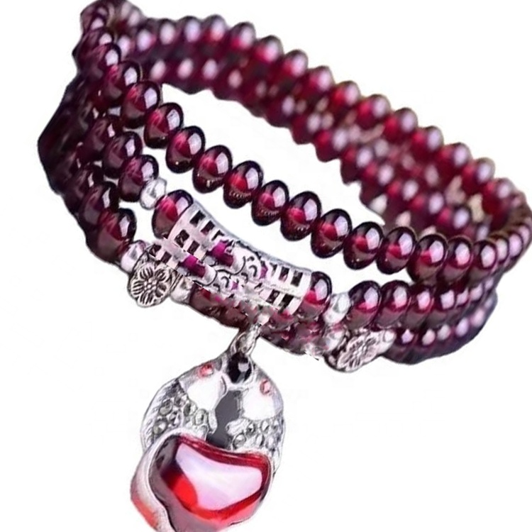 Қызыл Гарнет Берілген білезіктер Жүрек моншақтарын жасайтын білезіктер 32