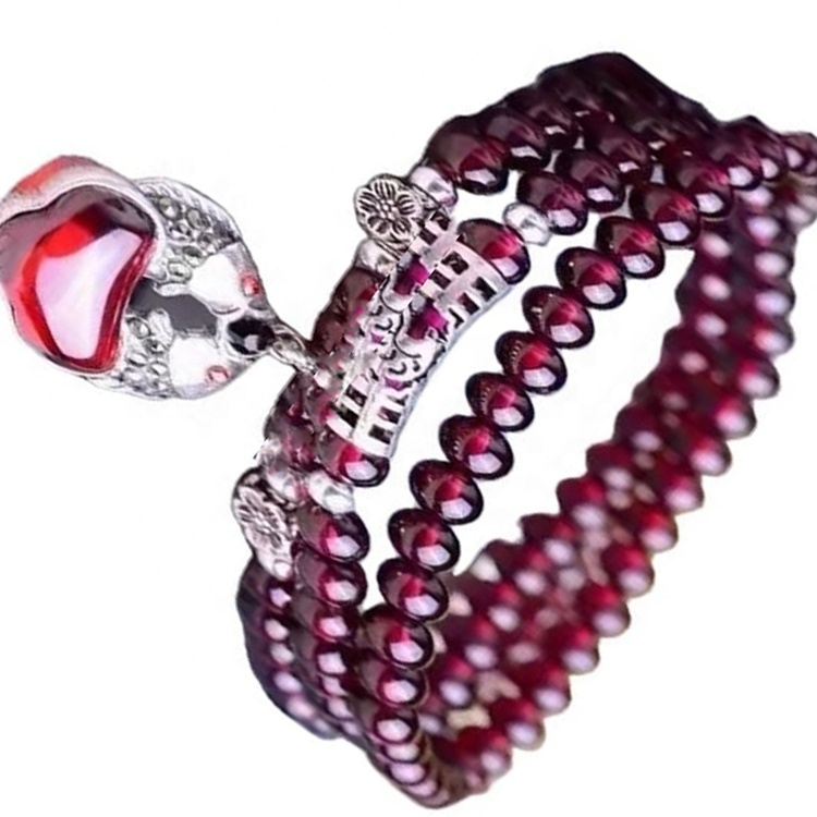 Қызыл Гарнет Берілген білезіктер Жүрек моншақтарын жасайтын білезіктер 36