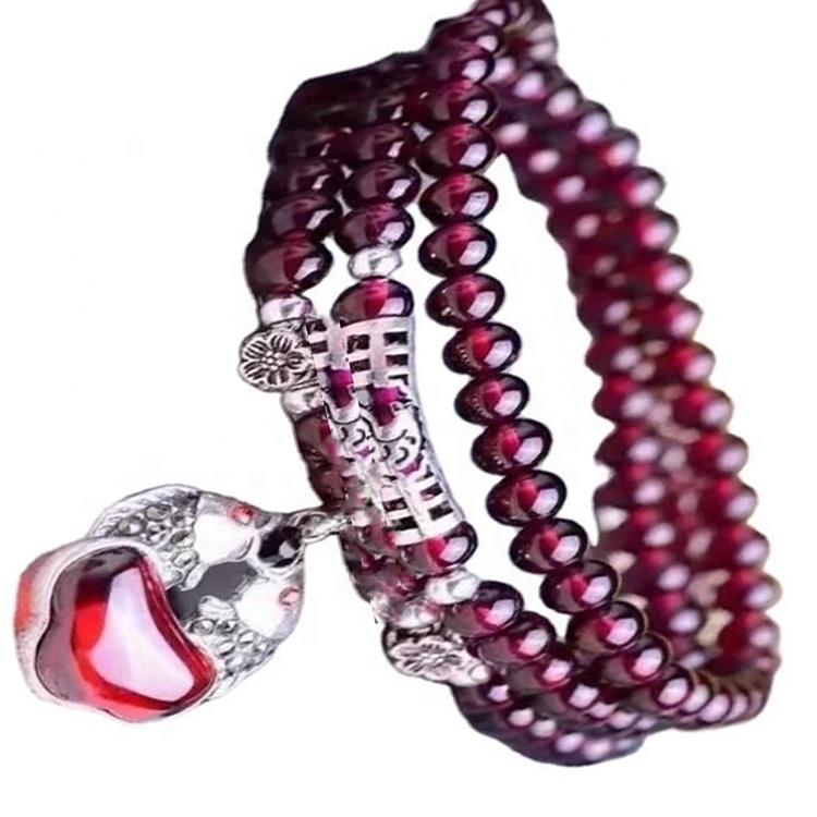 Қызыл Гарнет Берілген білезіктер Жүрек моншақтарын жасайтын білезіктер 34