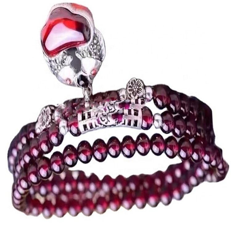 Қызыл Гарнет Берілген білезіктер Жүрек моншақтарын жасайтын білезіктер 38