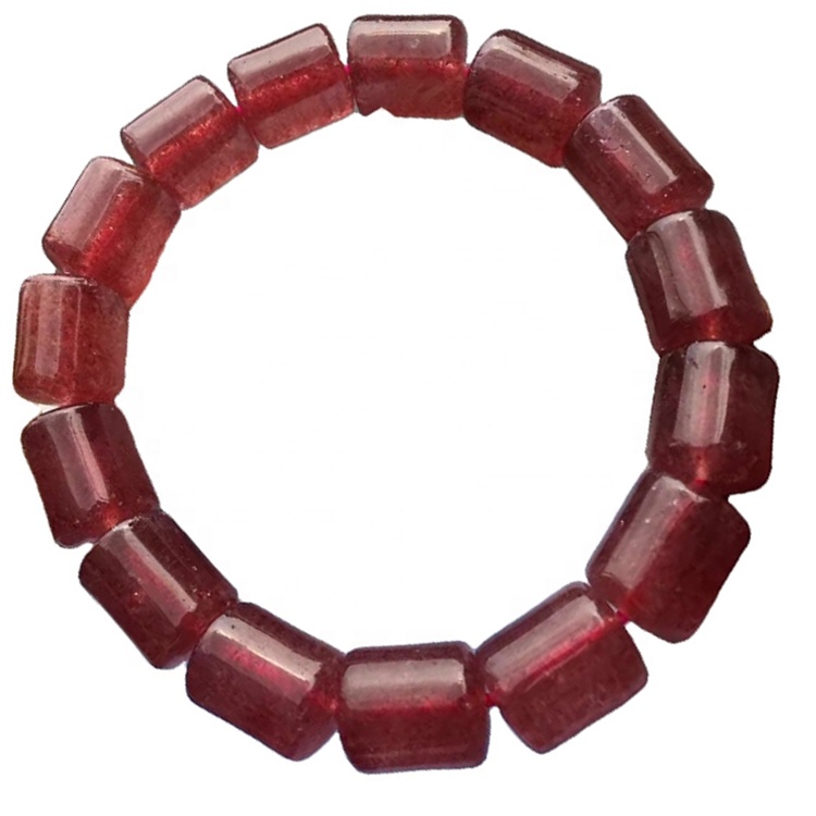 Bella qualità Prodotti al quarzo alla fragola Naturalmente Bracciale gioielli 33