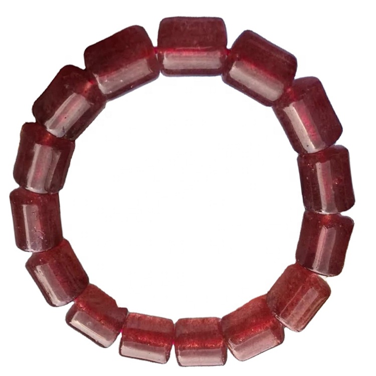 Bella qualità Prodotti al quarzo alla fragola Naturalmente Bracciale gioielli 29