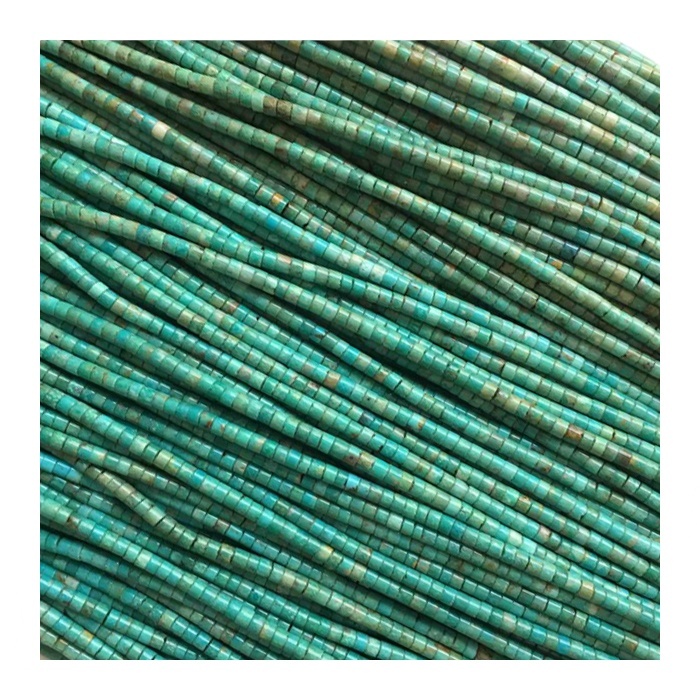 100% Naturalment Kingman Turquoise Heishi żibeġ daqs 2mm-20mm ħafna forom għall-għażla 7