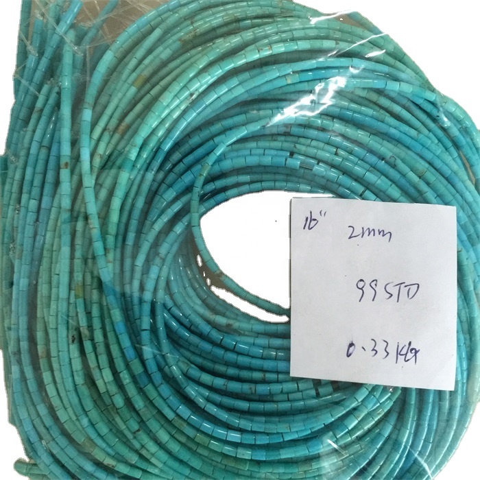 100% Naturalment Kingman Turquoise Heishi żibeġ daqs 2mm-20mm ħafna forom għall-għażla 13