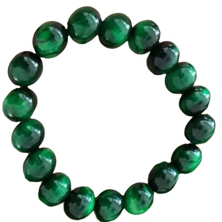 Green tig je braslè 8mm perles braslè unisex chaplèt braslè 25