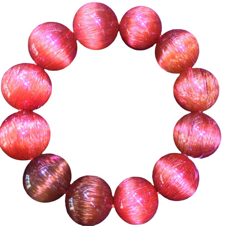 Bracciale con perline ellittiche in quarzo rutilato Bracciale personalizzabile, regalo di gioielli 30