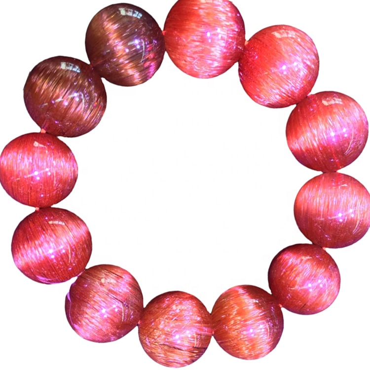 Bracciale con perline ellittiche in quarzo rutilato Bracciale personalizzabile, regalo di gioielli 34