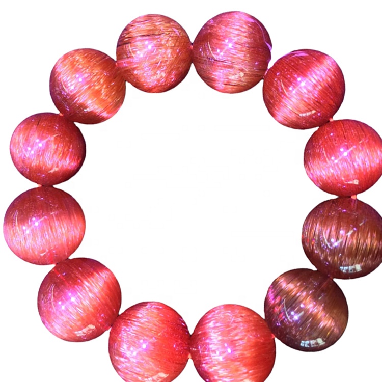 Bracciale con perline ellittiche in quarzo rutilato Bracciale personalizzabile, regalo di gioielli 38