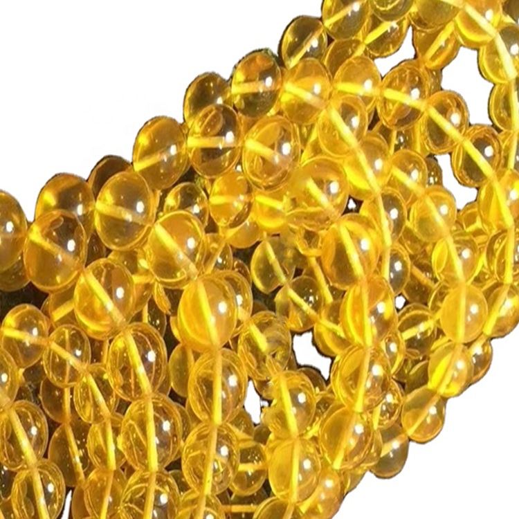 Hot String Wholesales Gems Gems Beads Amber Round Perline per collana 34