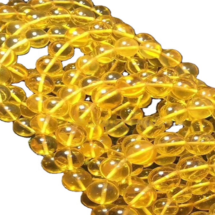 Hot String Wholesales Gems Gems Beads Amber Round Perline per collana 36