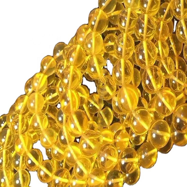 Hot String Wholesales Gems Gems Beads Amber Round Perline per collana 38