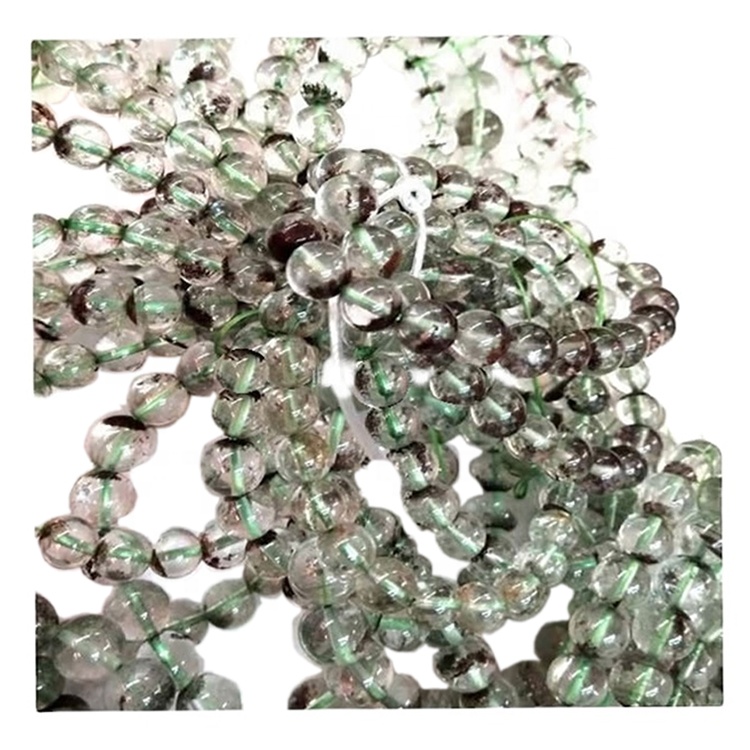 Tehase otse teha hulgimüük looduslik kummitus-fantomkvarts ümmargused helmed suunda 30