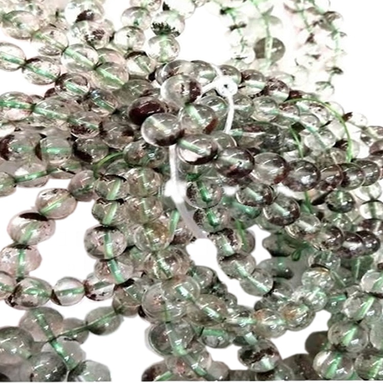 Tehase otse teha hulgimüük looduslik kummitus-fantomkvarts ümmargused helmed suunda 38