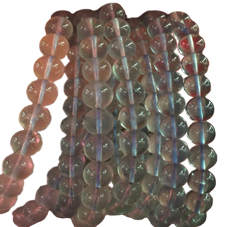 Fluorite umferð perlur þræðir hönd gerðu hálsmen og armbönd 26