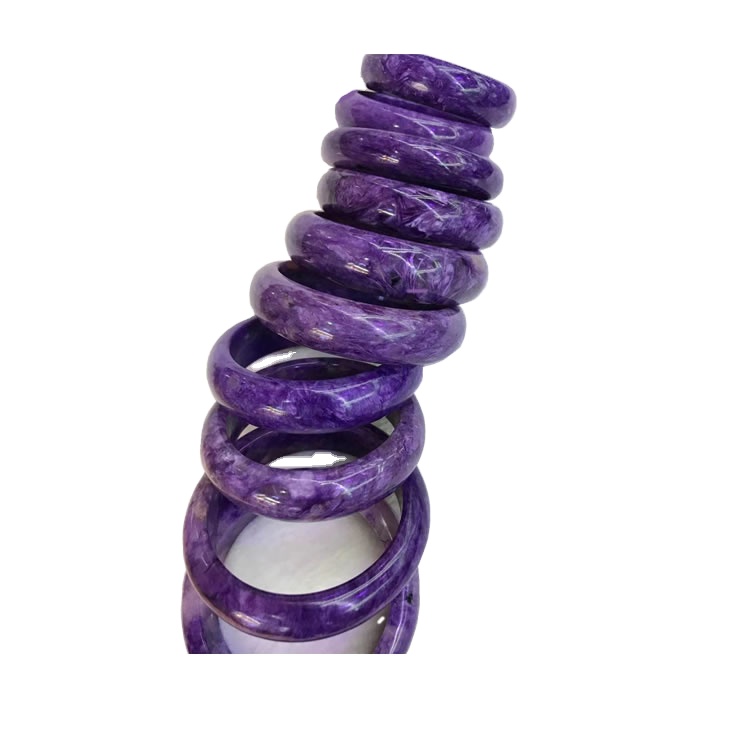 गोल आकार चारोइट बांगले घाऊक रिअल रशियन चॅरोइट बांगले नैसर्गिक रिअल रशियन चारोइट बांगले 32